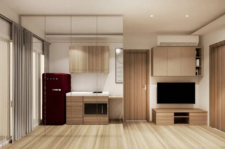 ห้องครัวคอนโดสไตล์ Minimal / Muji / Scandinavian