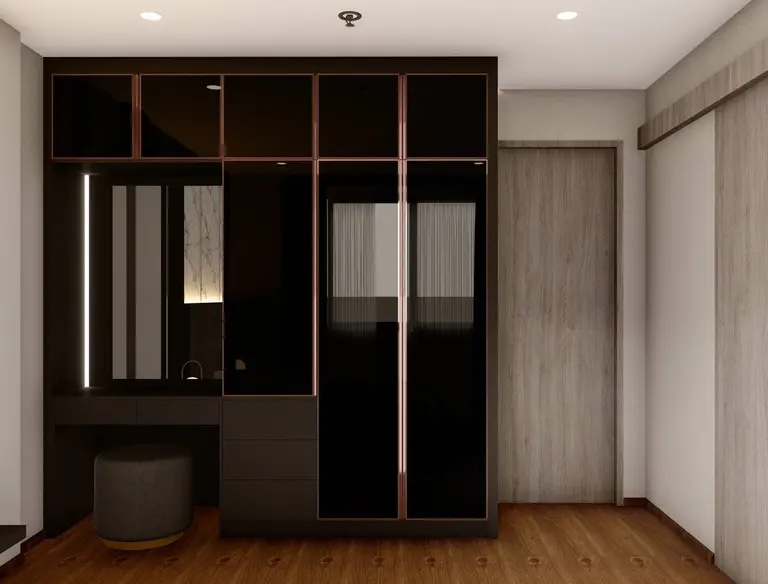 ห้องแต่งตัวคอนโดสไตล์ Modern Classic